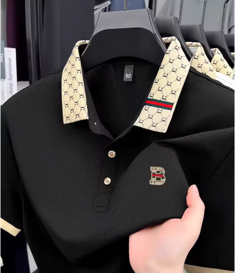 Polo de Hombre Manga Corta Elegante – Camiseta Casual Transpirable con Cuello y Botones