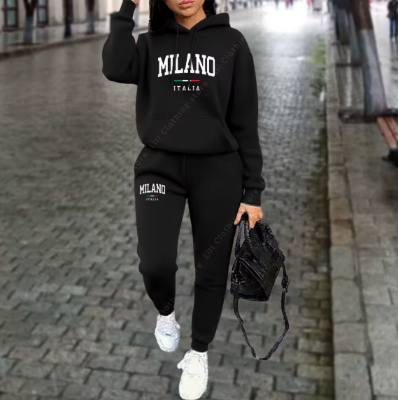 Conjuntos de otoño e invierno para mujer, 2 piezas