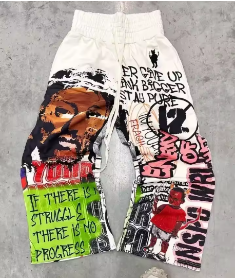 Pantalones de chándal americanos Y2K para hombre